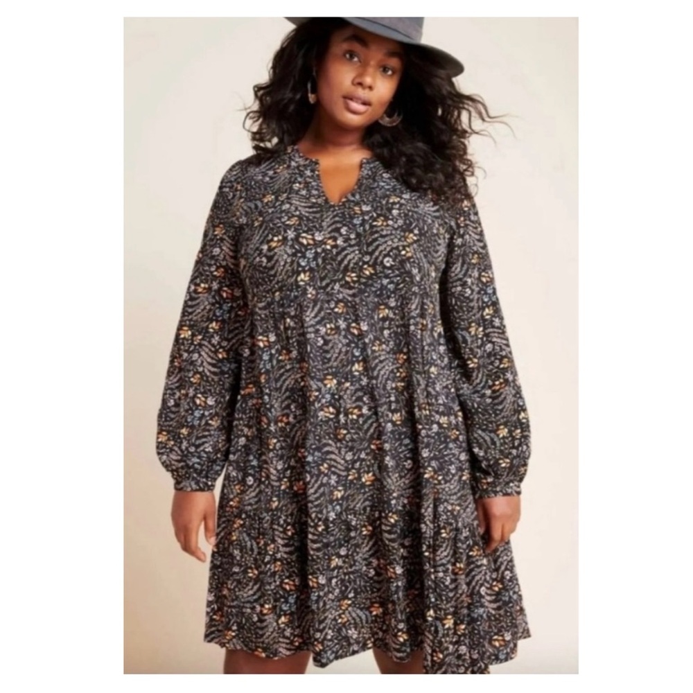 Anthropologie Maeve Amber Tiered Tunic Sz: M
